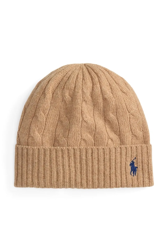 

Шерстяная шапка Polo Ralph Lauren, бежевый
