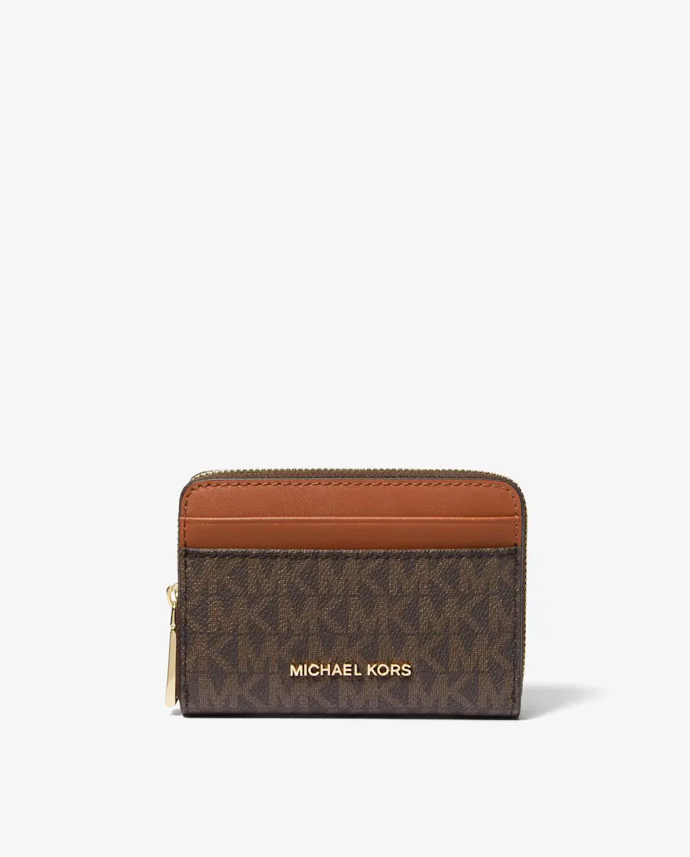 

Маленький женский кошелек Jet Set с логотипами Michael Michael Kors, цвет Natural