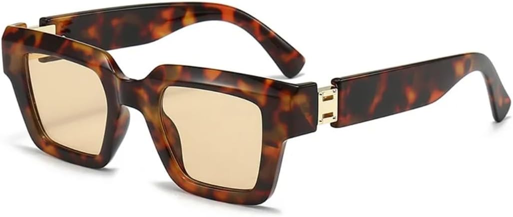 

Популярные квадратные солнцезащитные очки для женщин и мужчин, для путешествий, разноцветные, в стиле ретро, ​​роскошные, с защитой от УФ-излучения UV400 UATXTAU, Leopard