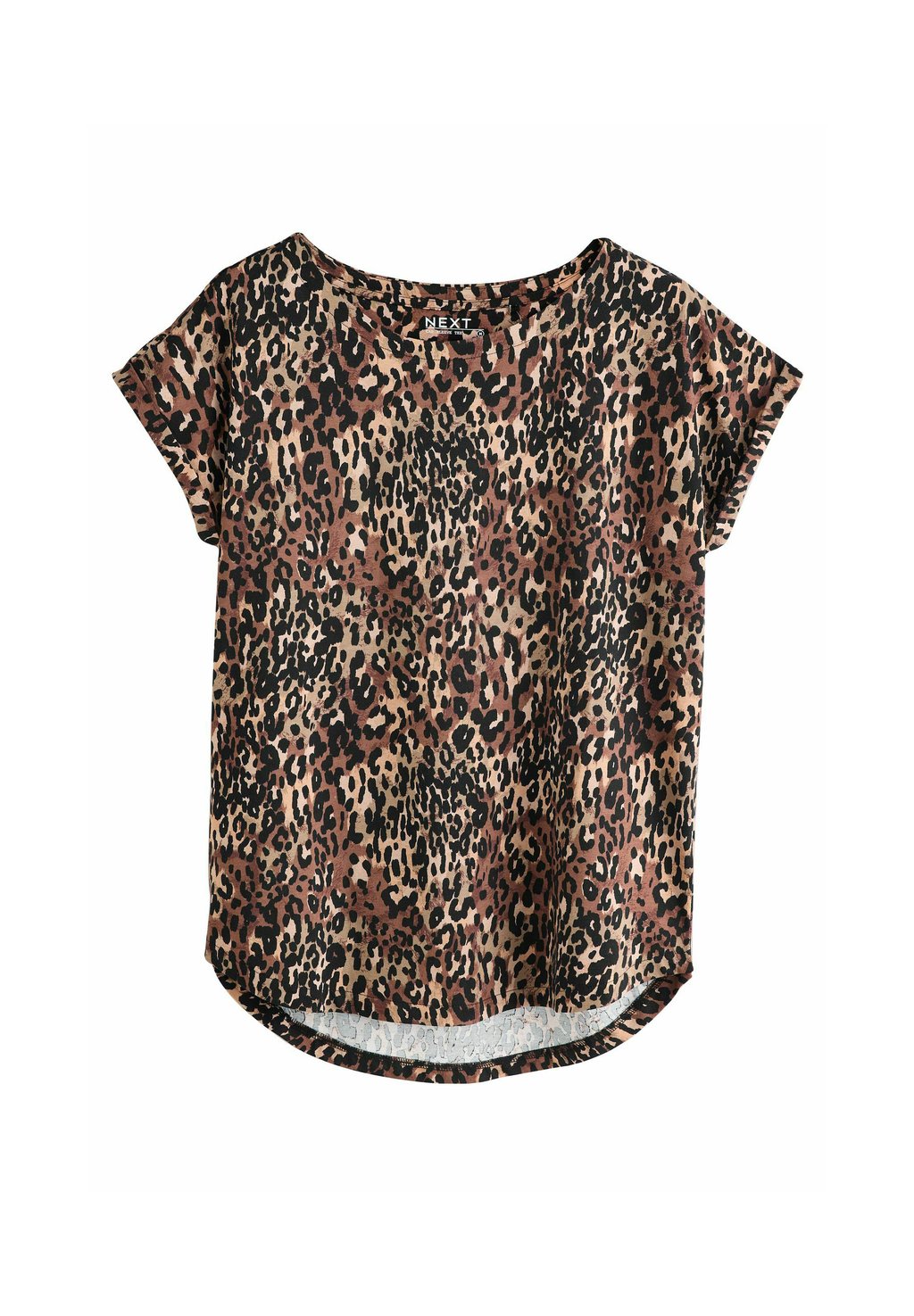 

Футболка с принтом ROUND NECK CAP SLEEVE - REGULAR FIT Next, коричневый
