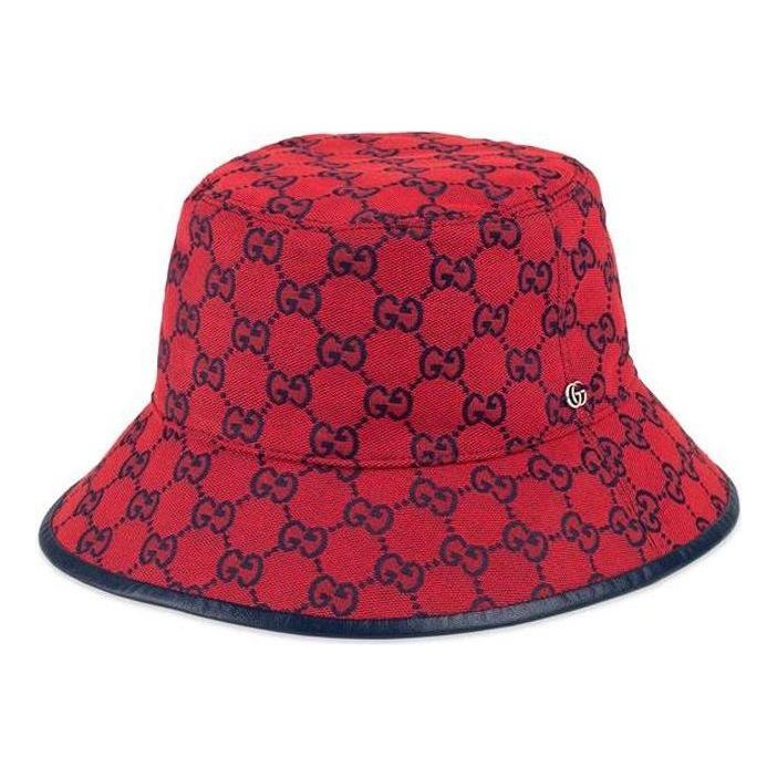 

Бейсболка Gucci GG Monogram Multicolor Reversible Bucket Hat 'Red Blue', красный