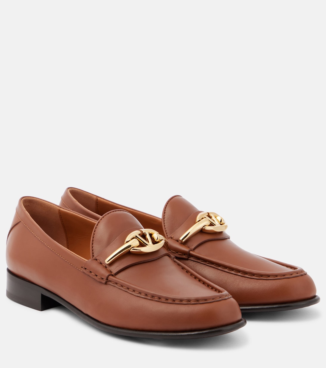 Кожаные лоферы VLogo The Bold Edition Valentino Garavani, Tobacco