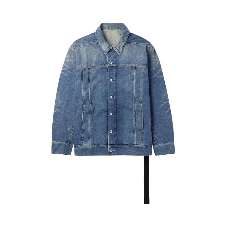 

Куртка Rick Owens DRKSHDW Jumbo Worker Jacket 'Washed Indigo', синий