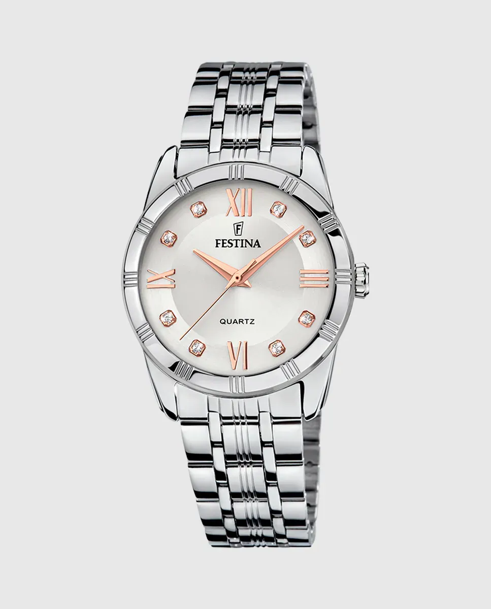 

F16940/B Женские часы Mademoiselle из серебристой стали Festina, серебрянный