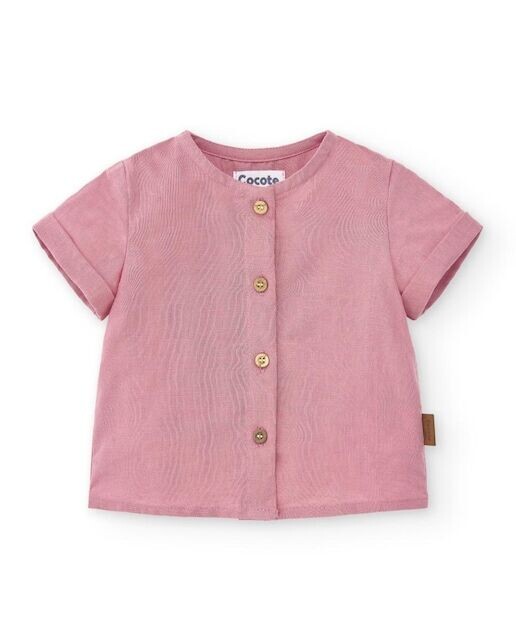 

Рубашка для мальчика с короткими рукавами и застежкой на пуговицы Charanga, розовый