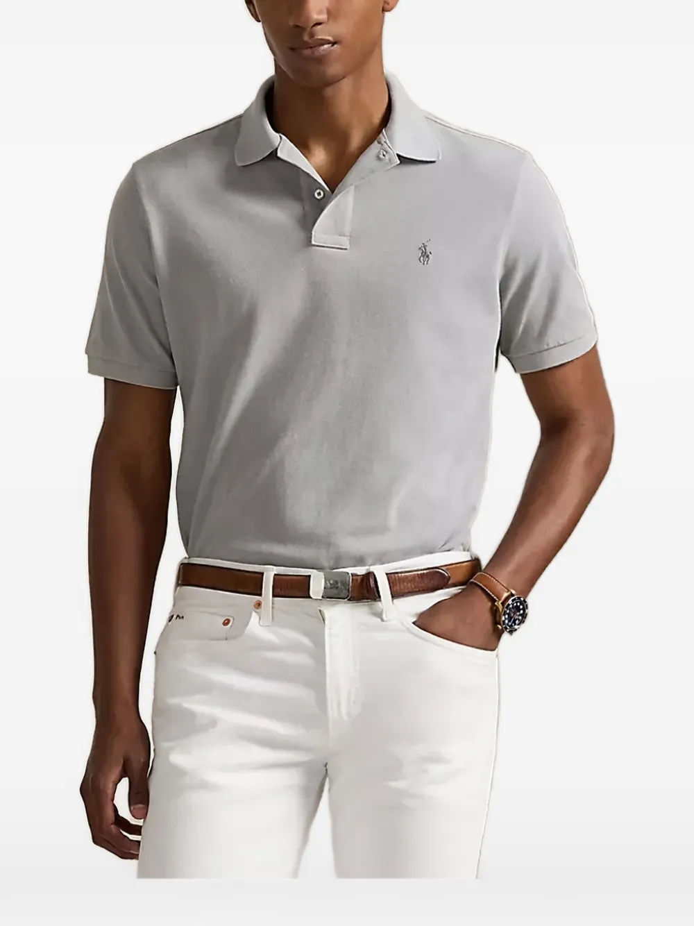 

Поло с короткими рукавами Polo Ralph Lauren, серый