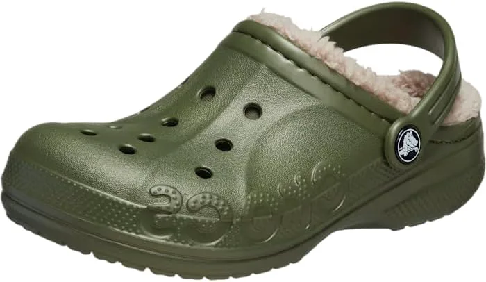 Детские сабо Crocs Baya с подкладкой, зеленый — фото 2
