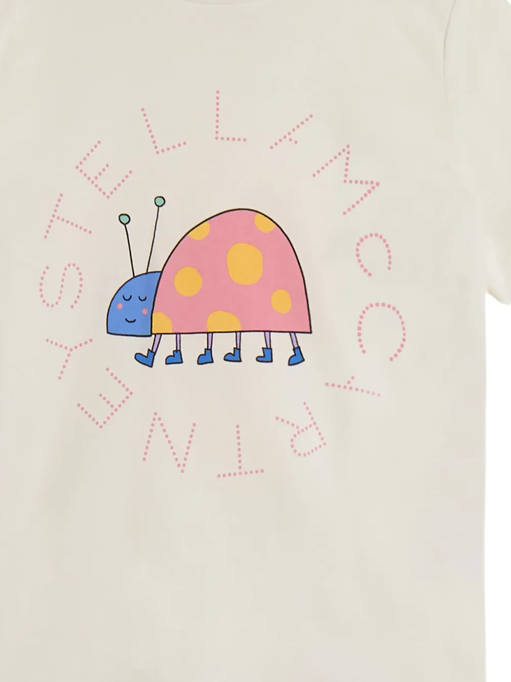 Футболка с графичным принтом Stella McCartney Kids, бежевый — фото 2