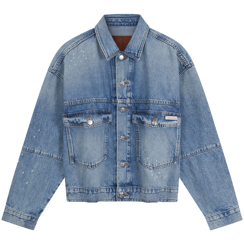 Calvin Klein Джинсовая куртка женская, X0N-Denim Light Blue — фото 4