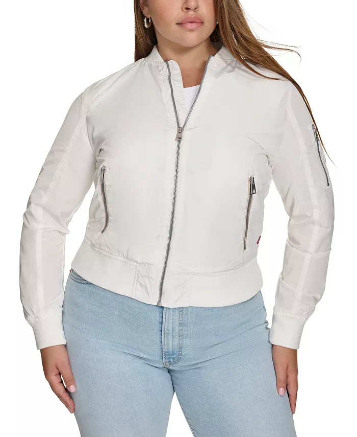 

Модная куртка-бомбер Melanie больших размеров Levi's, белый