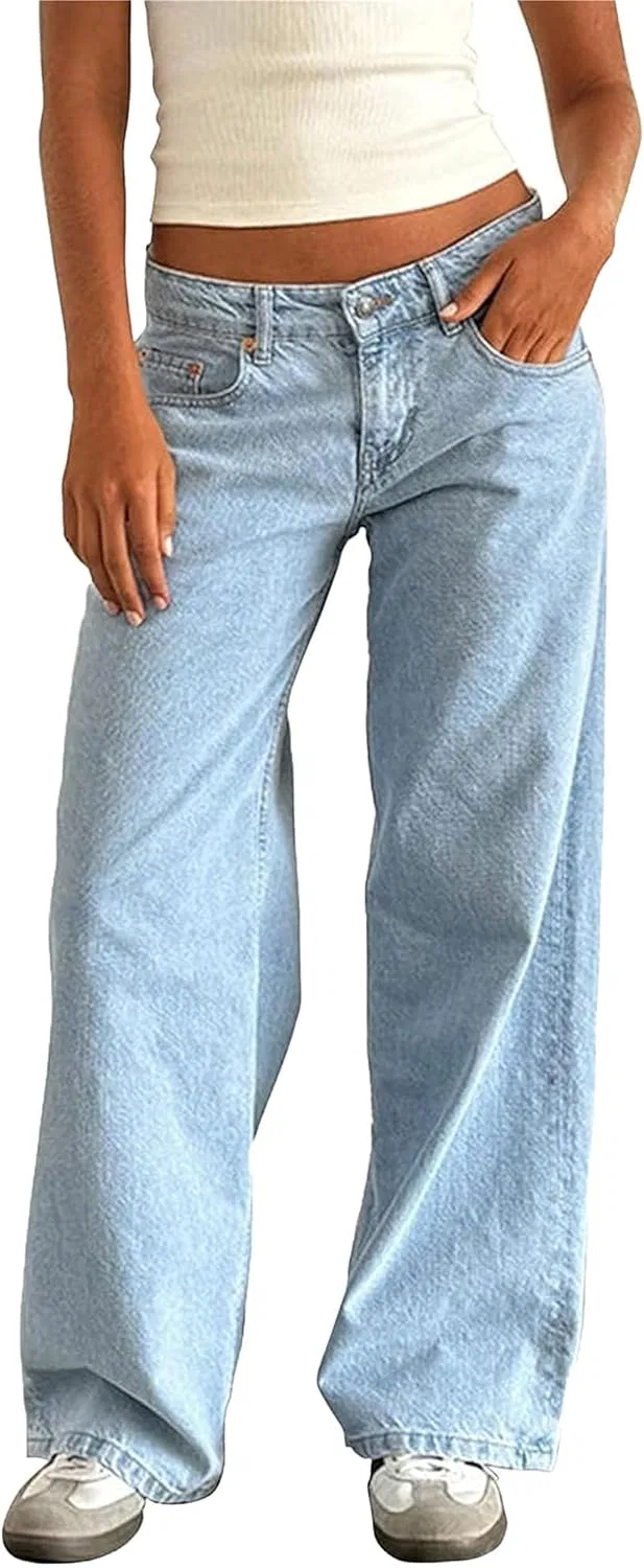 Джинсы широкие женские Light Blue