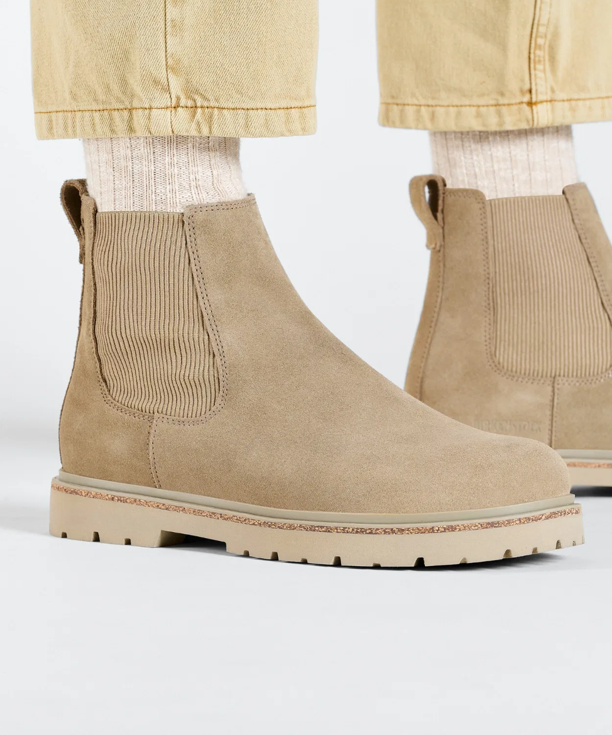 Полуботинки Highwood Slip On Suede из замши, Birkenstock, бежевый