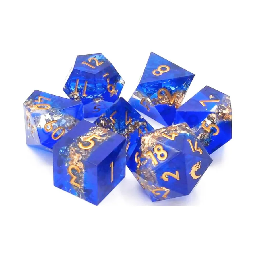 

Poly Set Majestic Court с золотом (7), Sharp Edged Dice