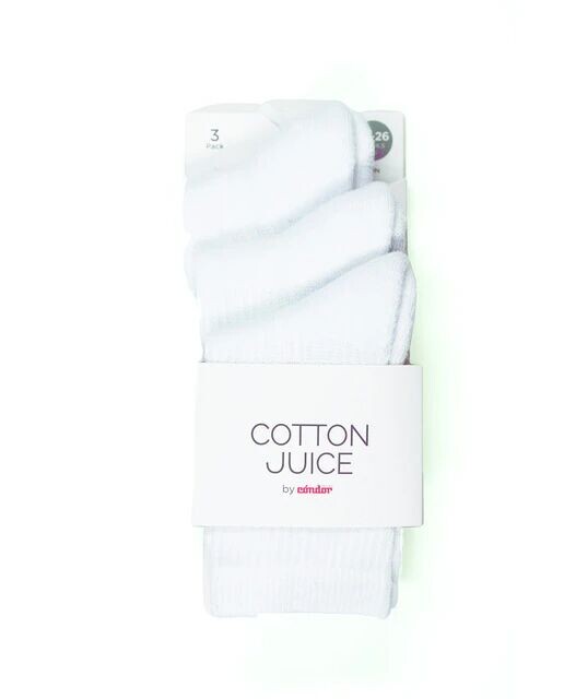 Комплект из трех спортивных носков Cotton Juice, белый — фото 2