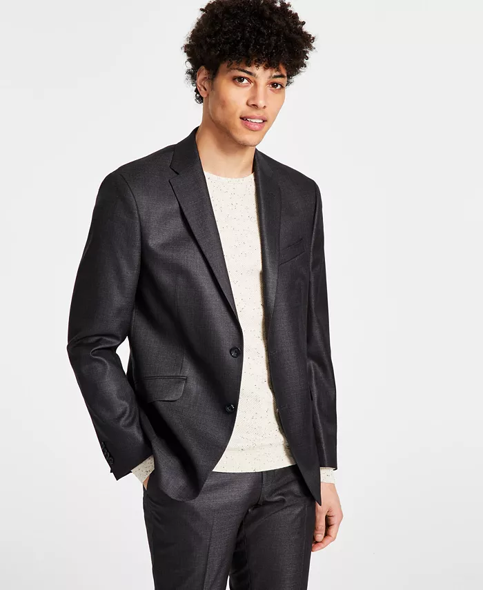 

Мужской пиджак Techni-Cole Slim-Fit из костюмного комплекта Kenneth Cole Reaction, серый