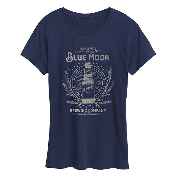 

Футболка с принтом Women's blue moon crest logo distressed Licensed Character, Navy