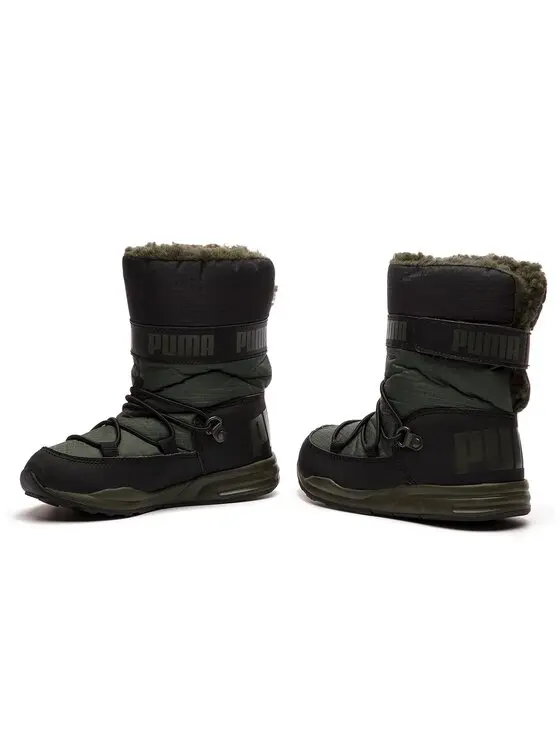 Кроссовки trinomic boot 'olive green' Puma, черный — фото 4