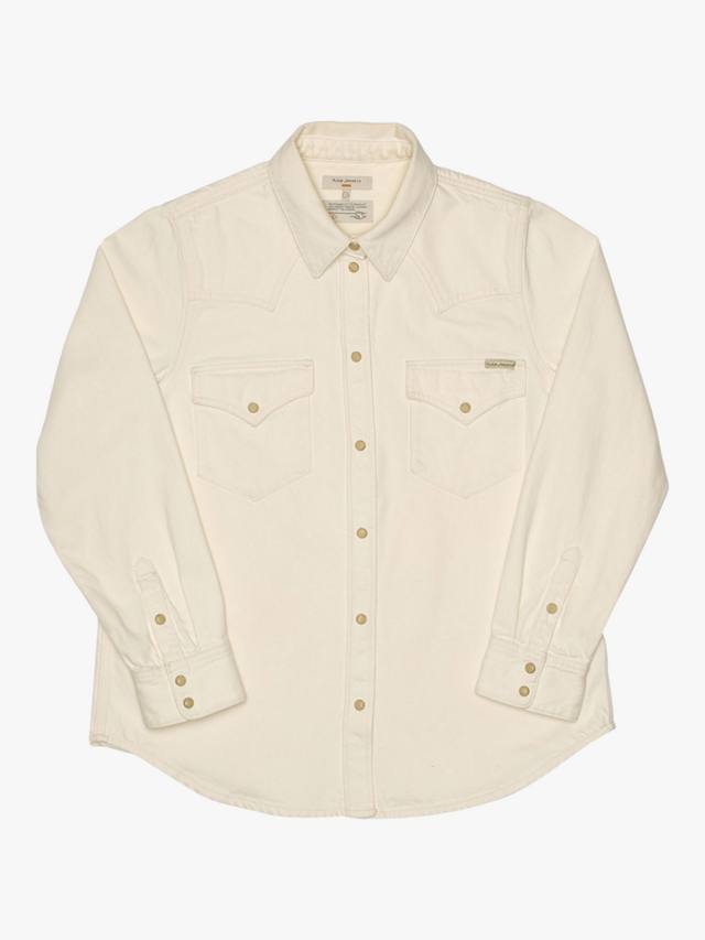 

Джинсовая рубашка в стиле вестерн Lotta Nudie Jeans, Off White