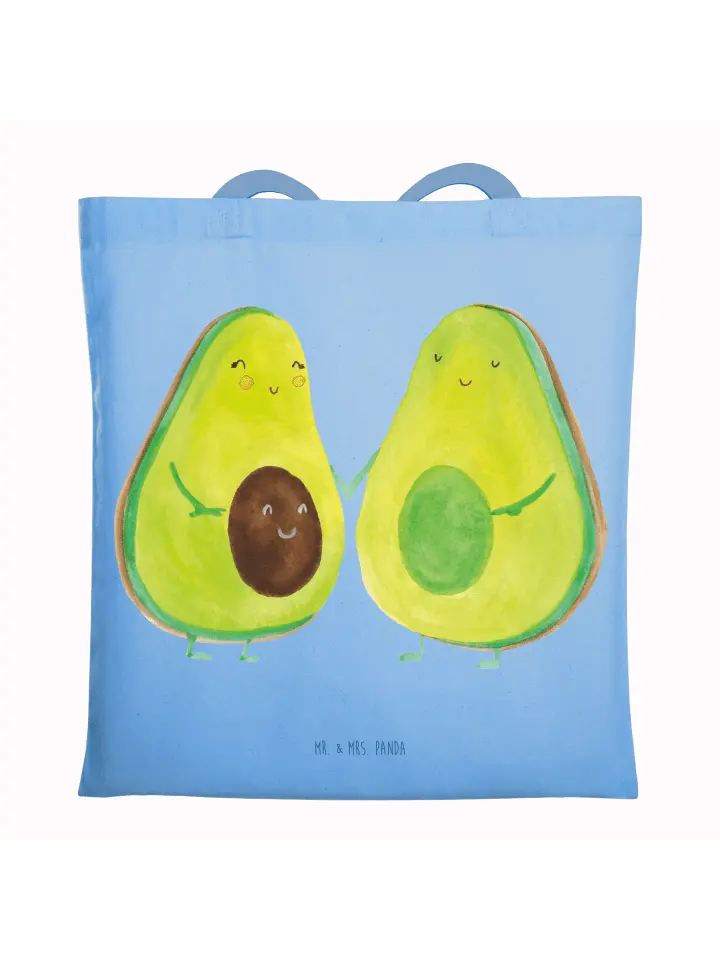 

Сумка для переноски Mr & Mrs Panda Avocado Pärchen ohne Spruch, небесно-синий