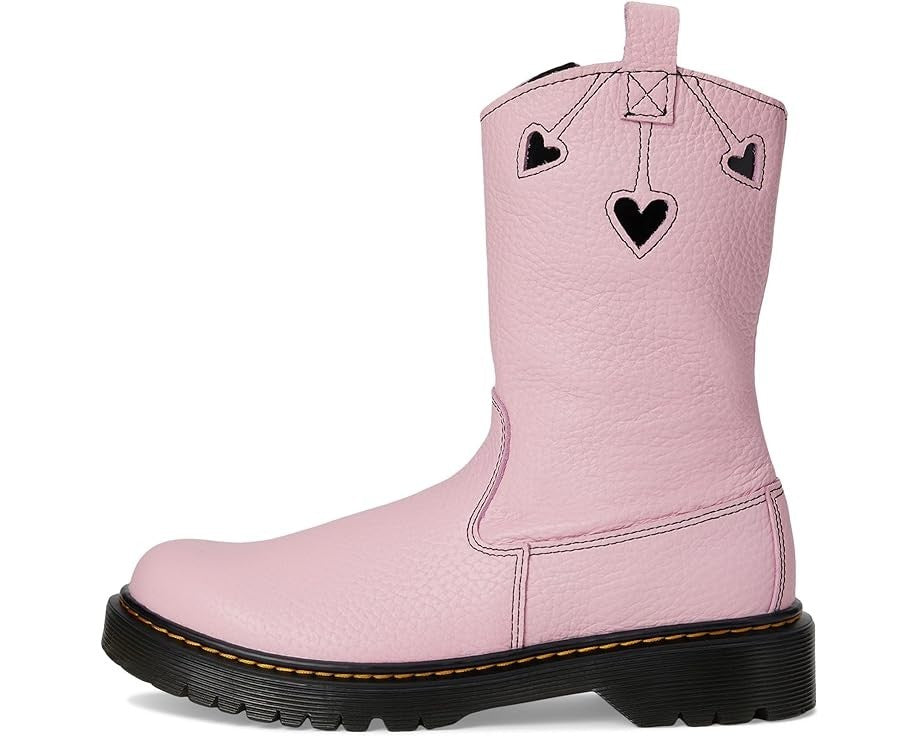 Ботинки Dr. Martens Bex Heart детские розовые кожаные — фото 3