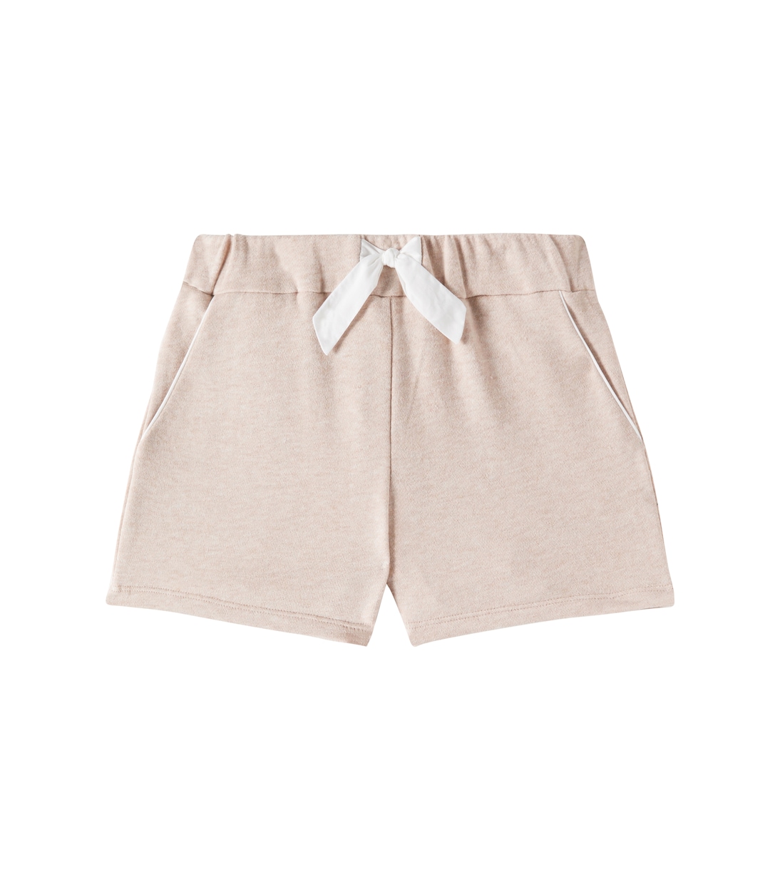 

Вышитые шорты из хлопкового джерси Chloé Kids, Beige Marl
