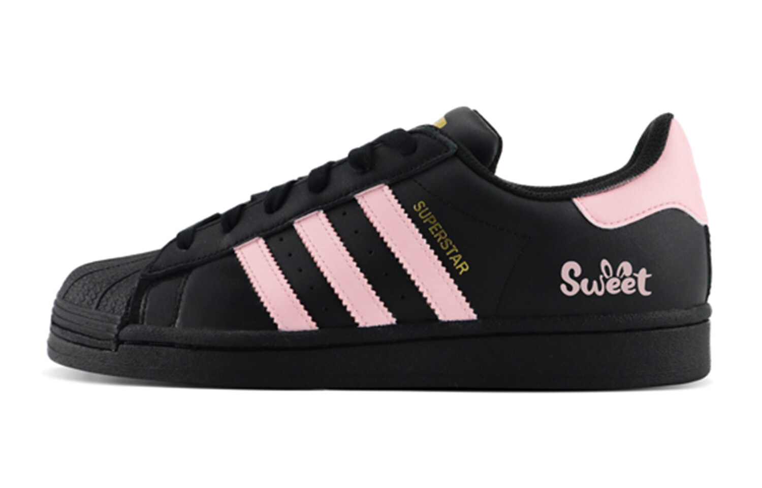 

Кроссовки для скейтбординга Superstar, унисекс, низкие, черный/розовый Adidas Originals