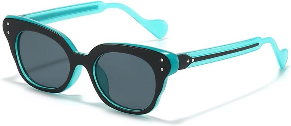 

Модные солнцезащитные очки «кошачий глаз» для женщин, солнцезащитные очки UV400 для мужчин, трендовые солнцезащитные очки в стиле панк с заклепками SKFGNX, Black Green Gray