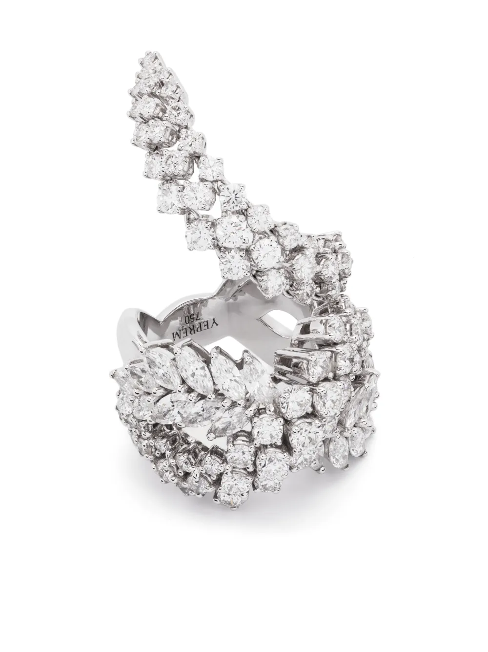 

Кольцо Y-Not из белого золота с бриллиантами Yeprem, серебряный