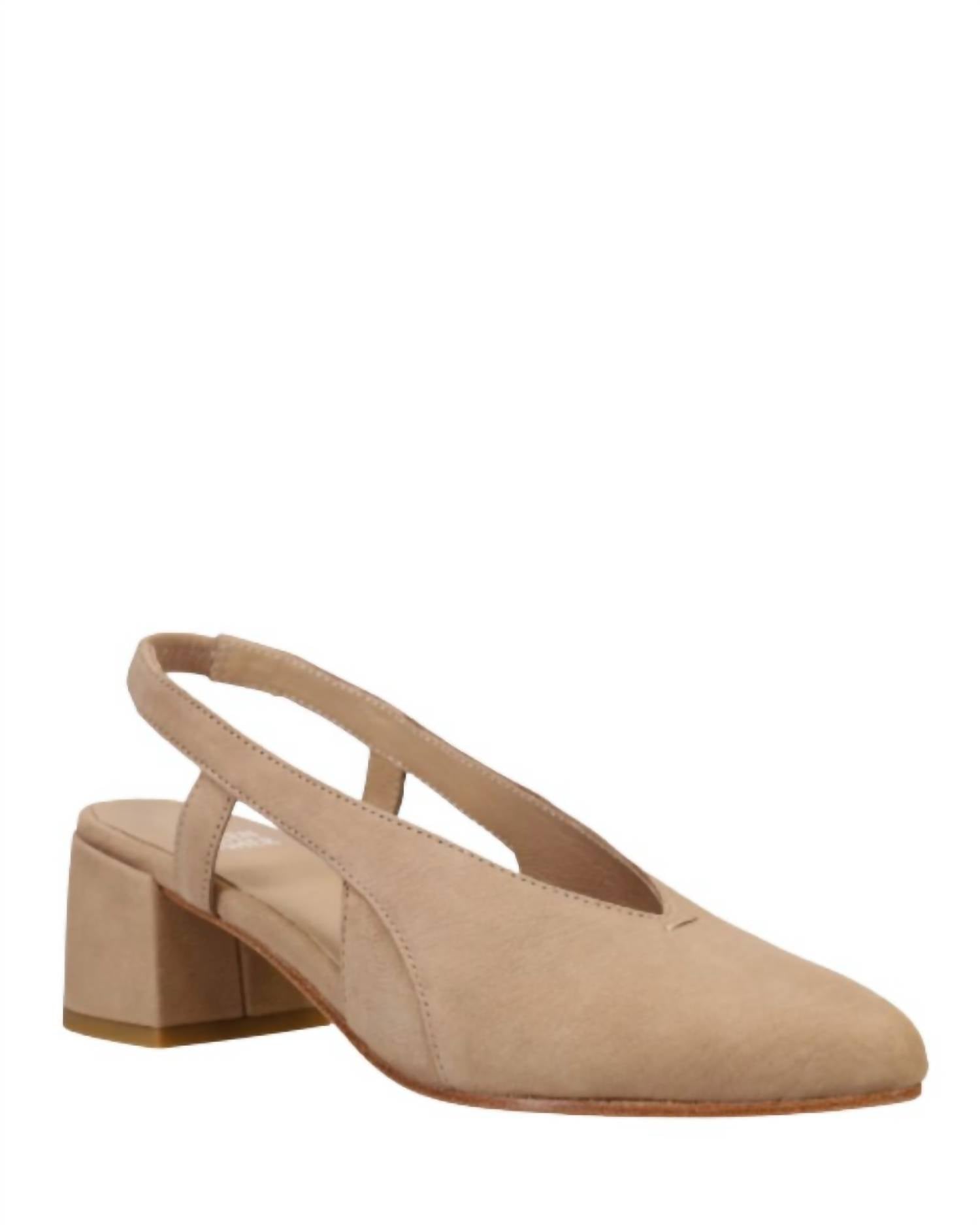 Women's Gals Slingback Pump Shoes In Earth Tumbled Nubuck Eileen Fisher, Earth Tumbled Nubuck