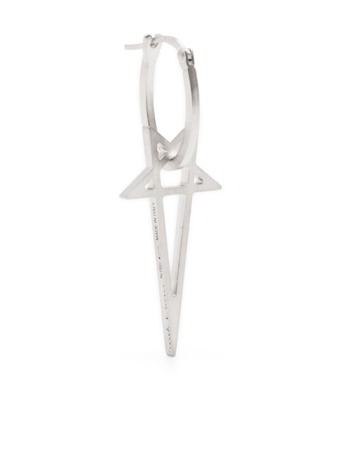 

Rick Owens серьга в форме звезды, серебряный