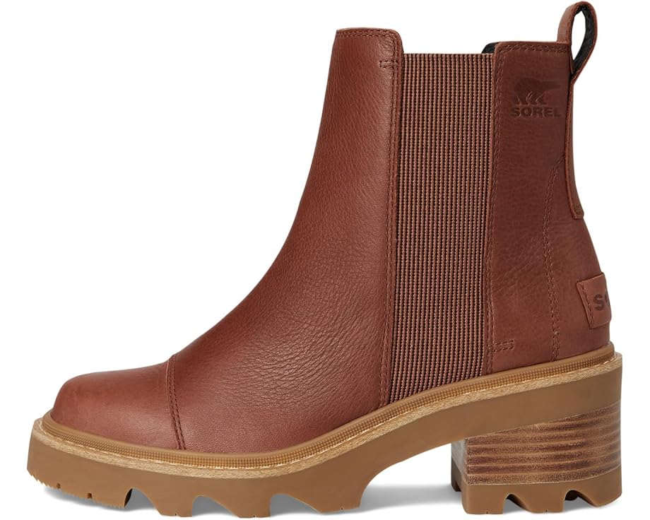 Ботинки женские челси SOREL Joan Now кожаные высокие, красно-коричневый — фото 4