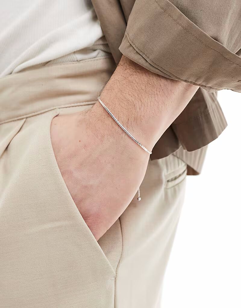 

Теннисный браслет из стерлингового серебра Asos Design