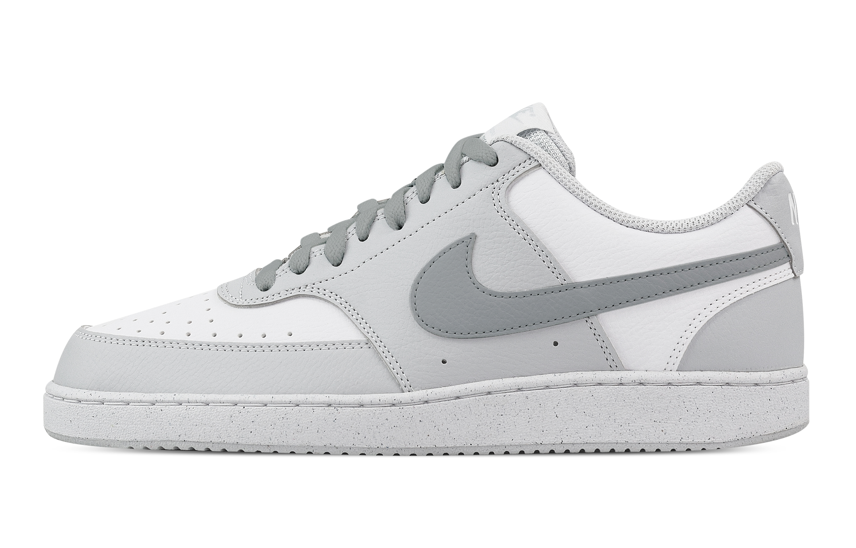 

Nike Кроссовки Court Vision Dark Gull Gray, износостойкие, низкие, для скейтбординга, мужские, белые, серые