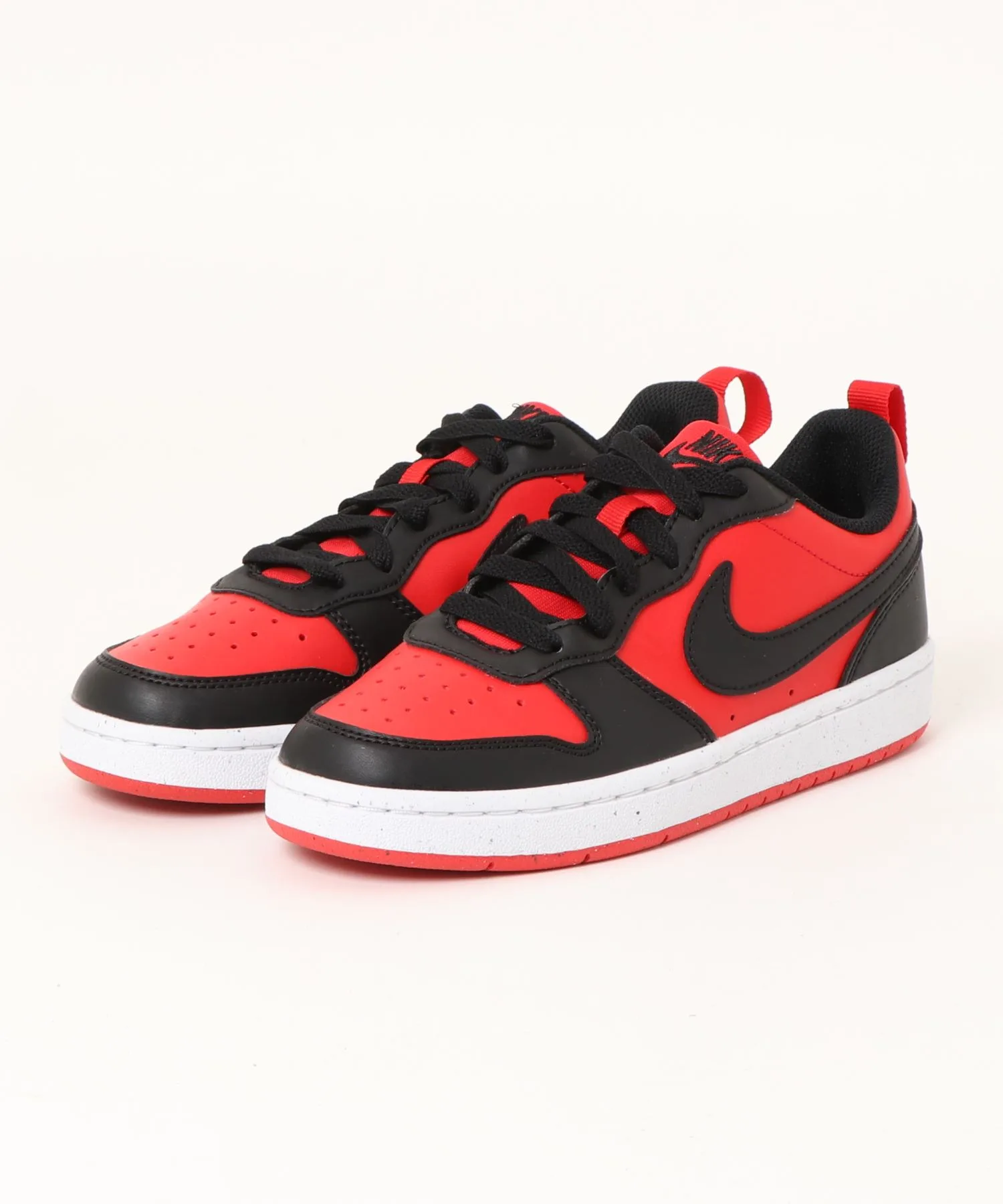 Детские кроссовки низкие Nike Court Borough Low Re-Craft GS черно-красные