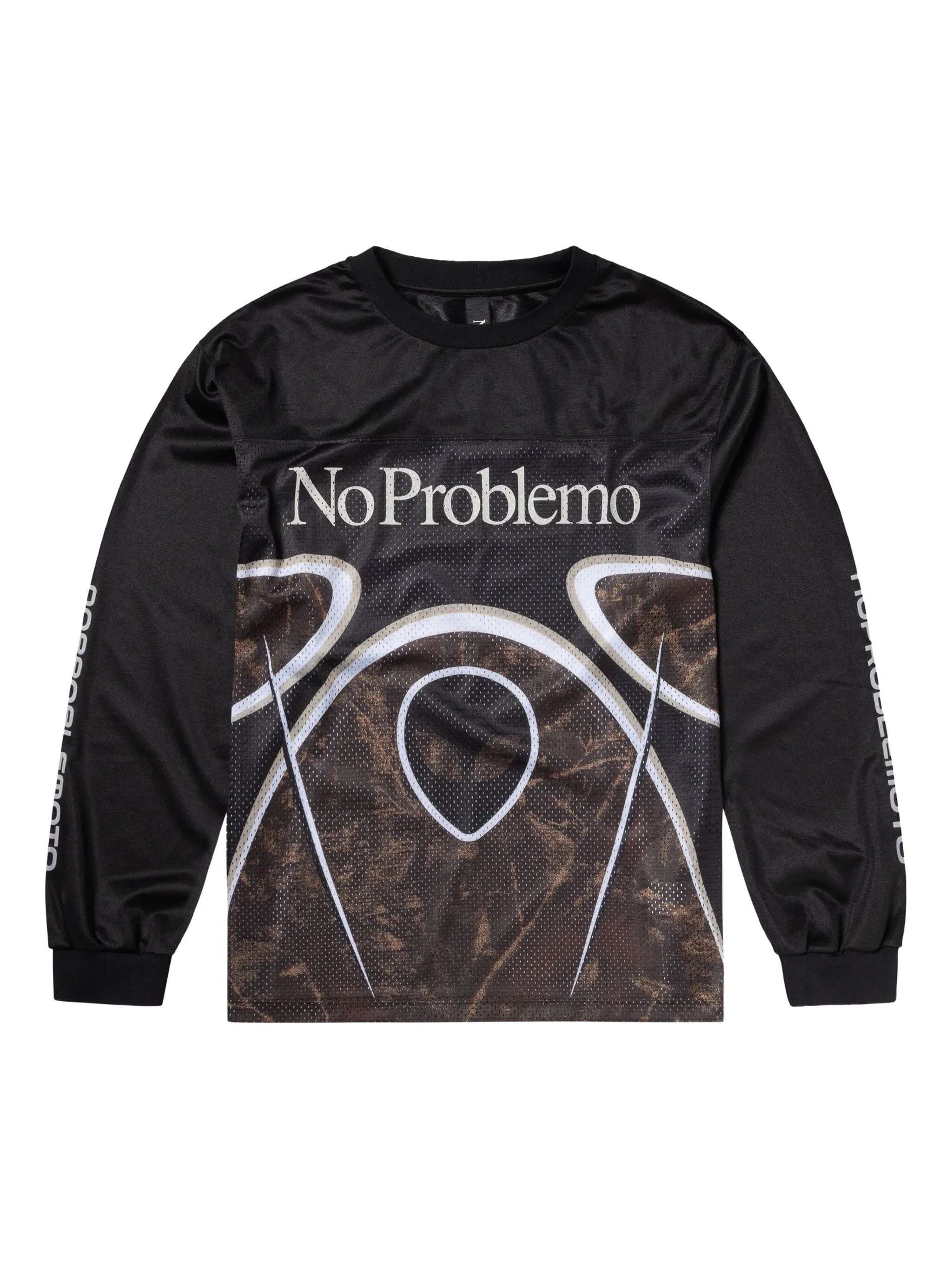 

Футболка с длинными рукавами и сетчатыми вставками Aries, черный