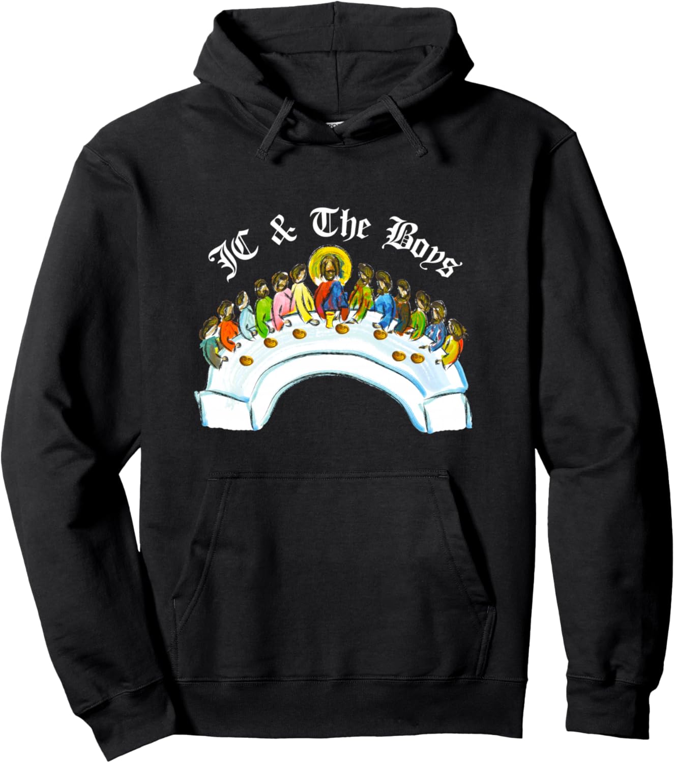 

Худи с изображением Иисуса Христа на Тайной вечере Jesus Christ The Last Supper Tees, черный