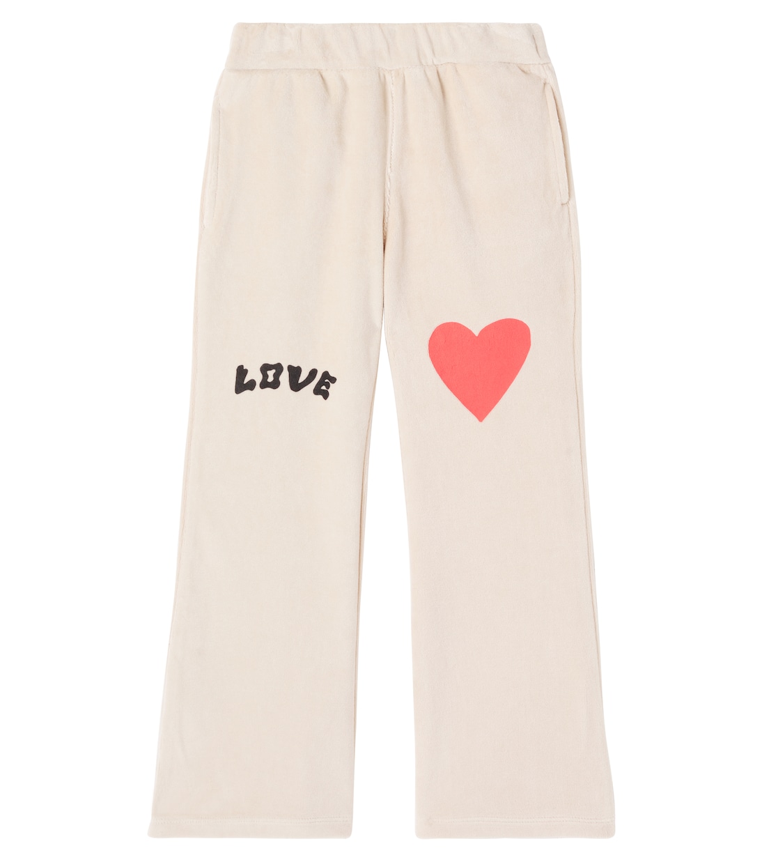 

Спортивные брюки Heart из хлопковой смеси с велюром Jellymallow, Light Beige