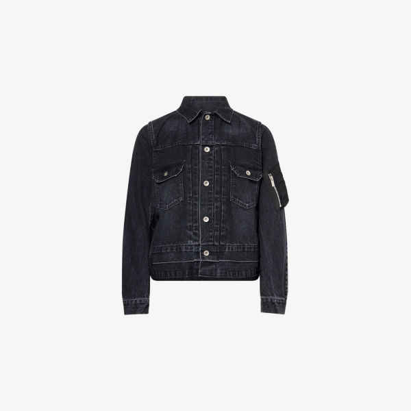 

Джинсовая куртка Contrast-Shell Regular Fit Sacai, черный
