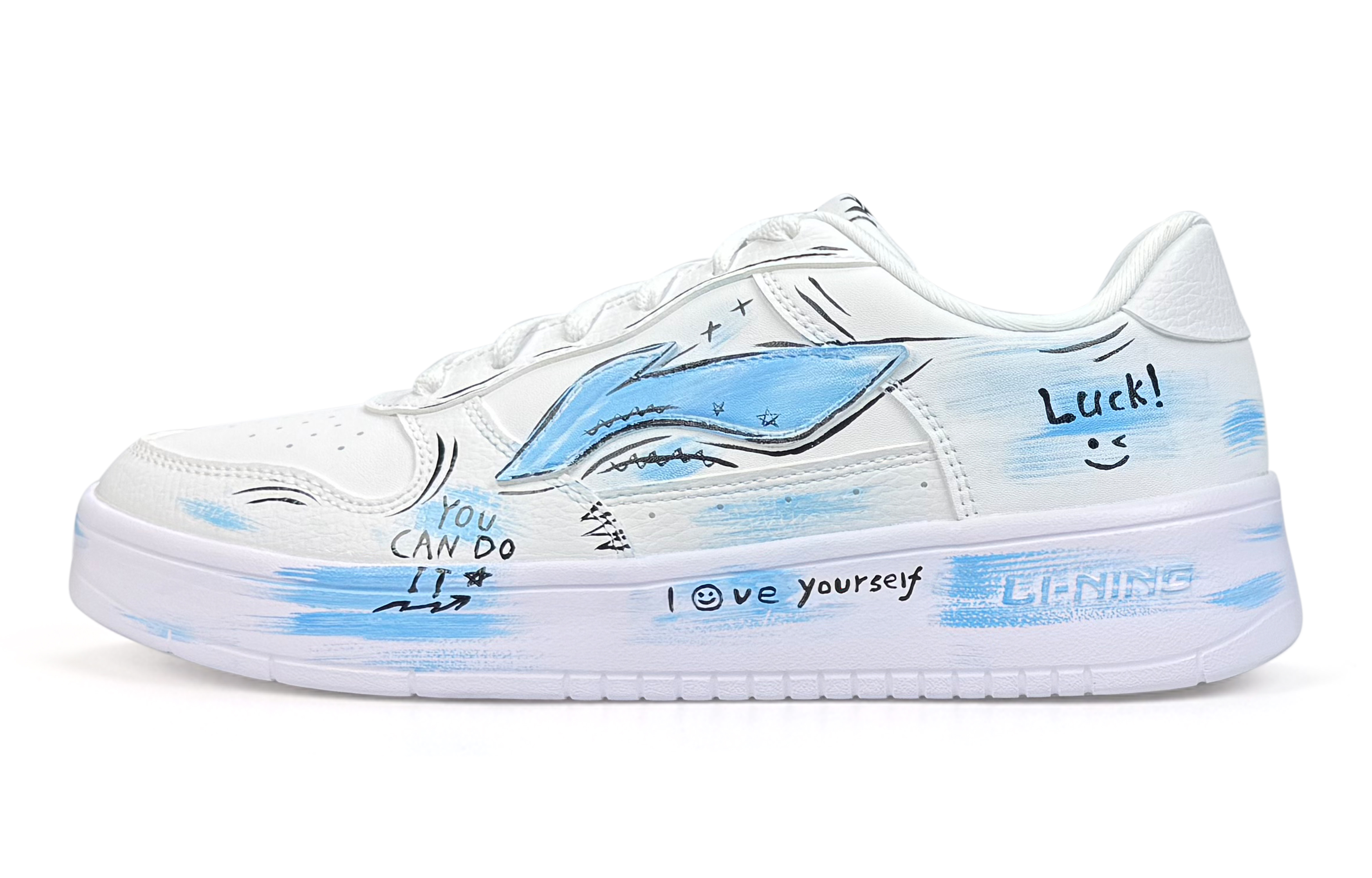 

LINING Износостойкие и легкие низкие кроссовки Pontoon Boats, мужские, сине-белые