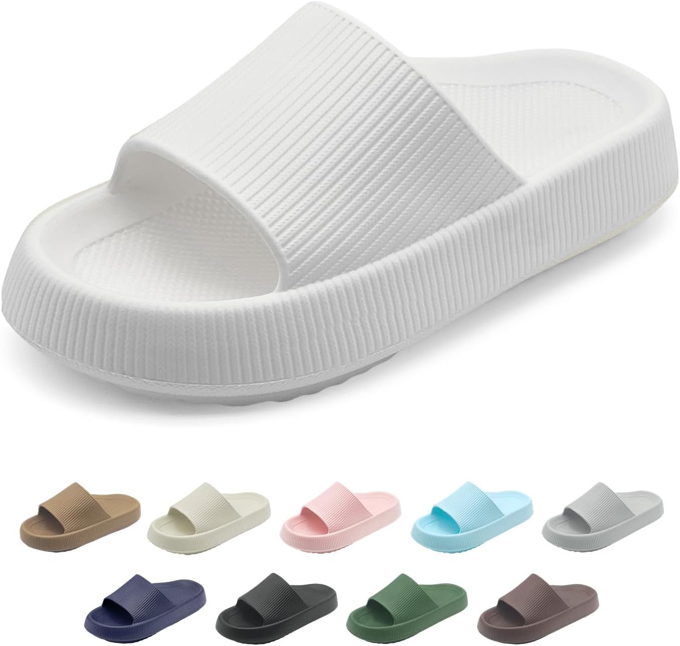 

Ортопедические сандалии rosyclo для женщин и мужчин, с поддержкой свода стопы, мягкие шлепанцы для восстановления, ортопедические, снимающие боль, удобные, легкие, с толстой подошвой, на плоской подошве, для лечения подошвенного фасциита, белый