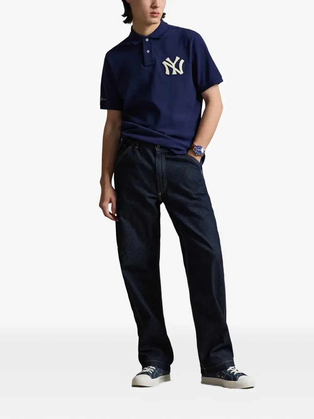 Футболка из коллаборации с Yankees POLO RALPH LAUREN, синий — фото 2