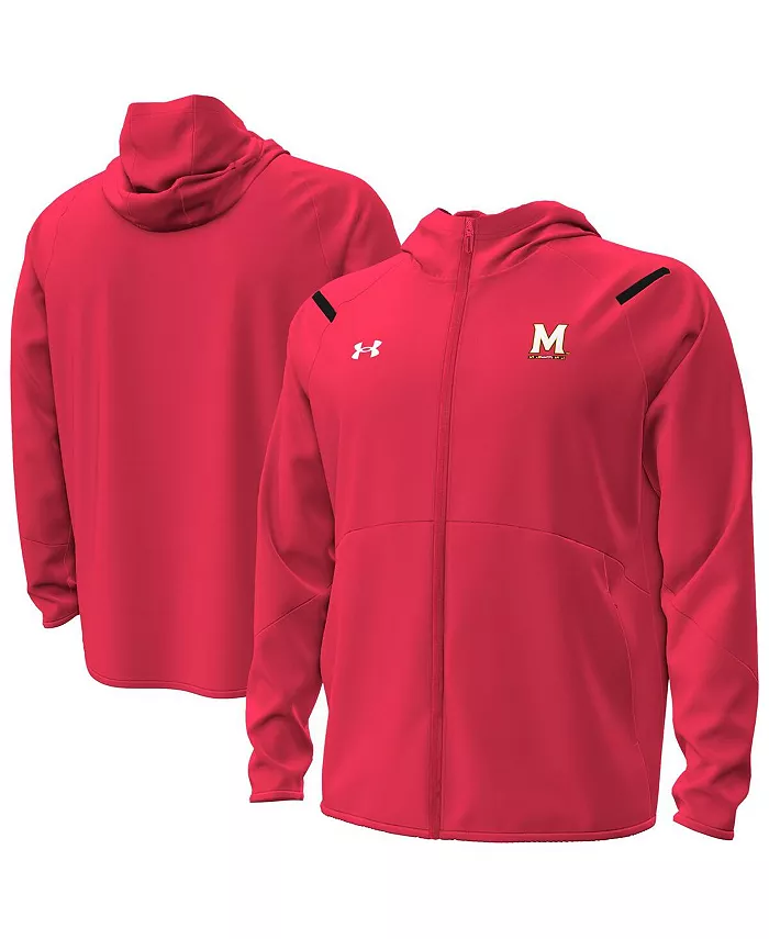 

Мужская красная толстовка Maryland Terrapins Unstoppable Performance Fleece с молнией до середины Under Armour