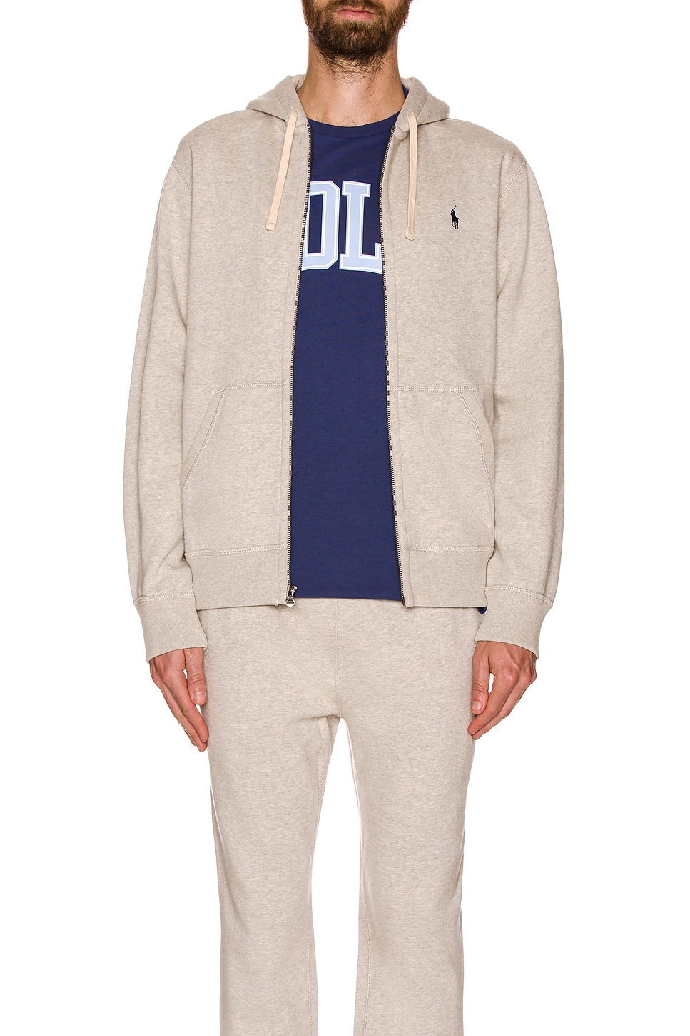

Флисовая худи на молнии Polo Ralph Lauren, Heather
