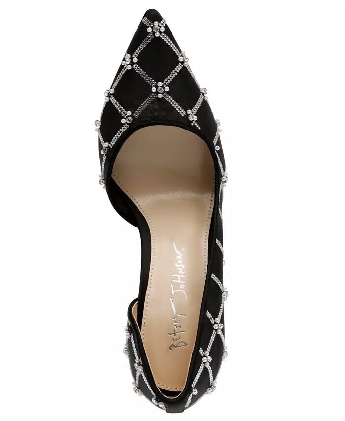 Женские вечерние туфли Cruze со стразами Betsey Johnson, черный — фото 4