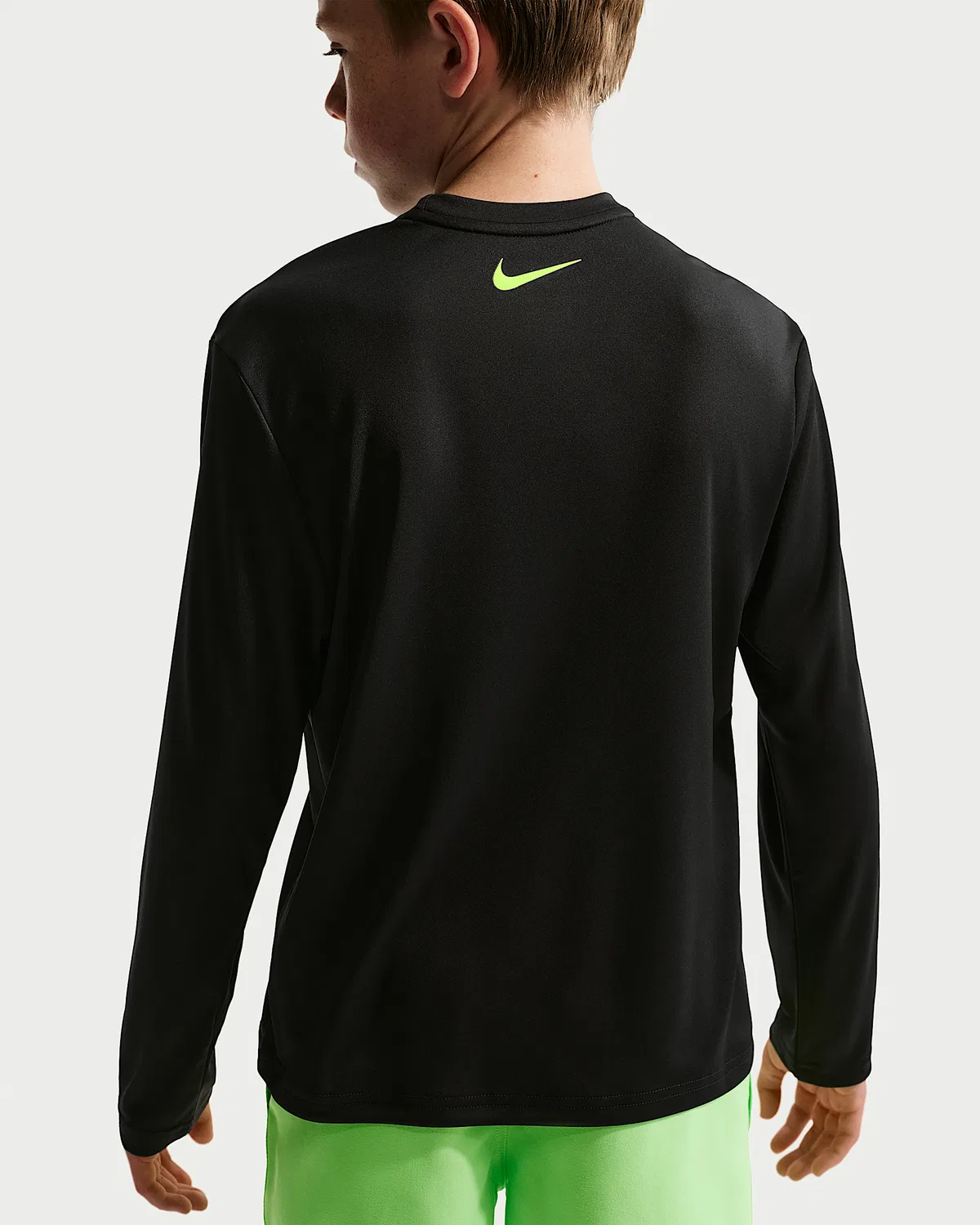 Детская (мальчиковая) длинная футболка Nike Swim Hydroguard Dri-FIT UV, Black — фото 2
