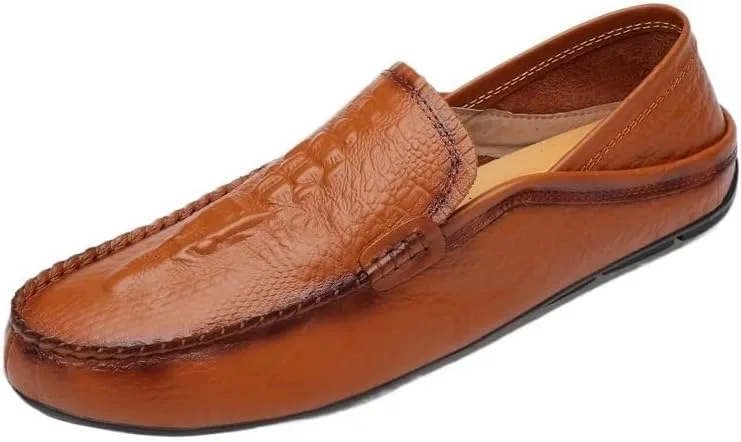 Мокасины кожаные Brown UOPYNE
