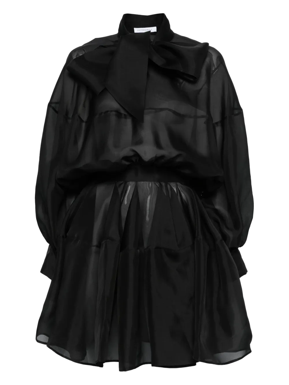 

Платье мини с бантом Viktor & Rolf, черный
