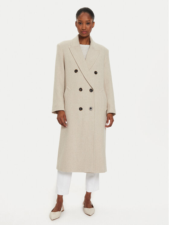 

Шерстяное пальто regular fit Acacia 2423016014 Marella, бежевый