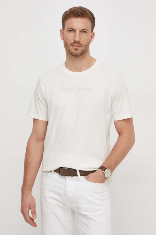

Футболка хлопковая Eggo Pepe Jeans, бежевый