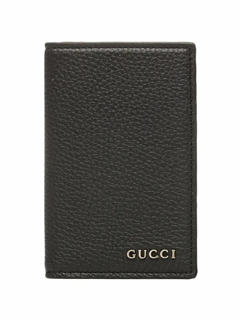 

Кожаная визитница с логотипом Gucci, зелёный